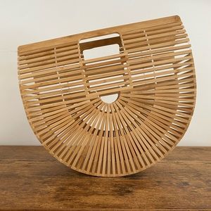 Half moon bamboo bag